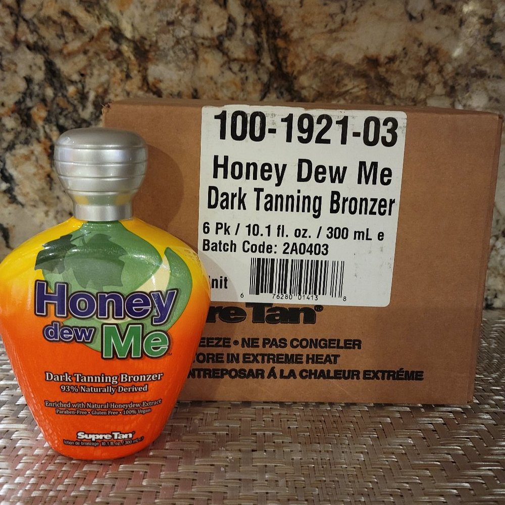 (6 Bottles CASE) SUPRE "HONEY DEW ME" DARK TANNING BRONZER